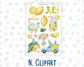 Kit 0227 - Add Ons - July - Lemon Grove - Planner Stickers