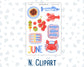 Kit 0269 - Add Ons - June - Dolce Mare - Planner Stickers