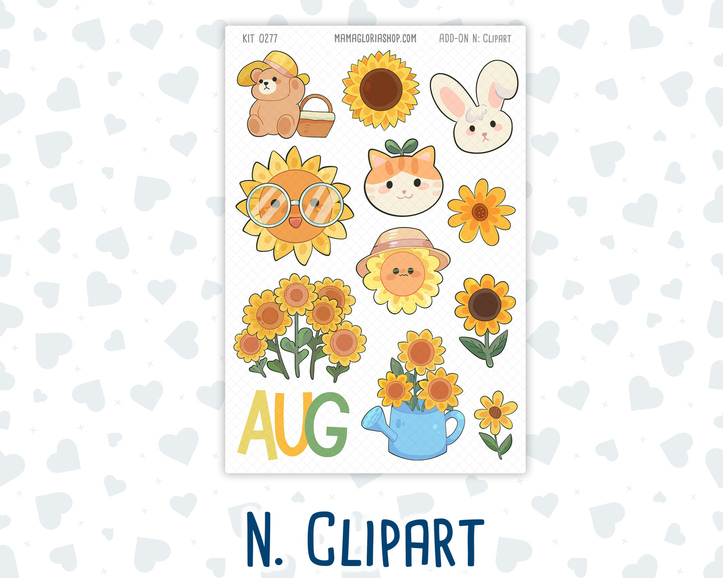 Kit 0277 - Add Ons - August - Sunflower Drama Club - Planner Stickers