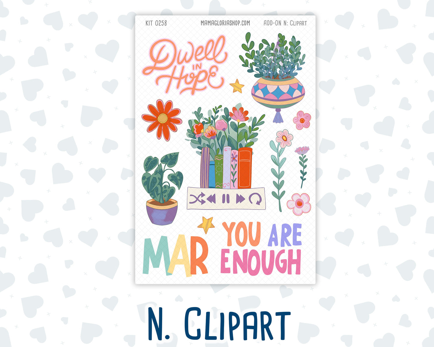 Kit 0258 - Add Ons - March - Plant Therapy - Planner Stickers