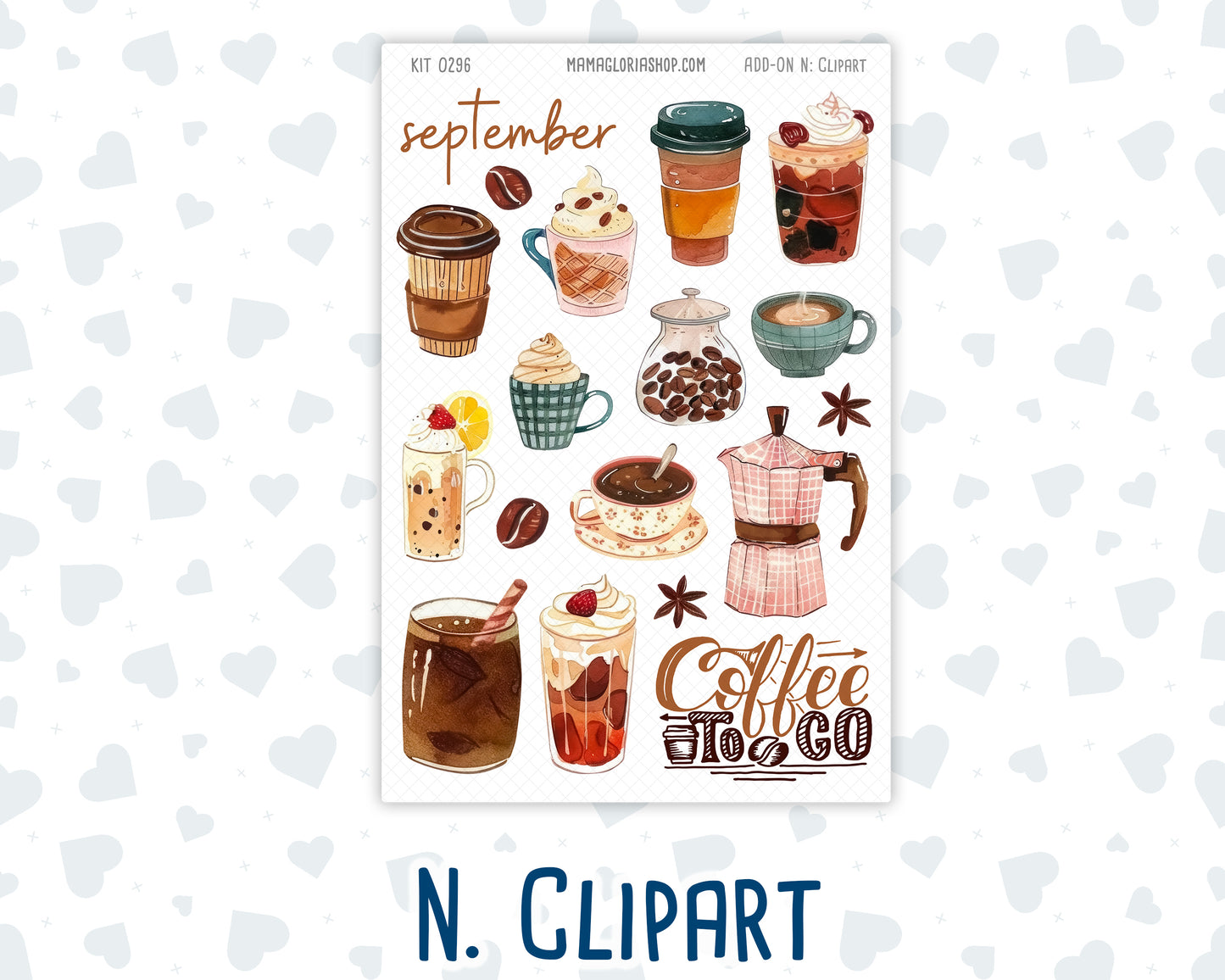 Kit 0296 - Add Ons - September - Coffee Break - Planner Stickers