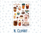 Kit 0296 - Add Ons - September - Coffee Break - Planner Stickers