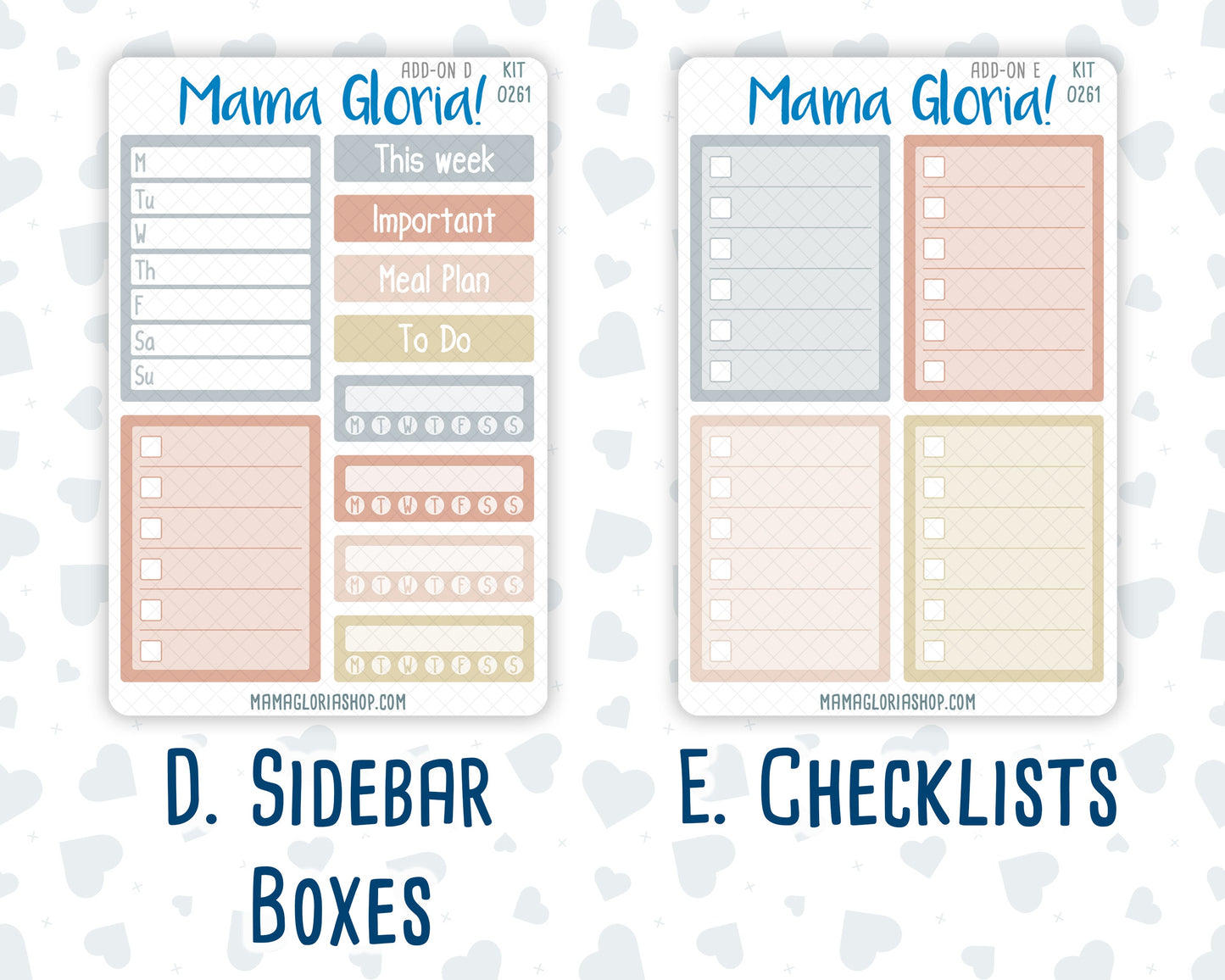 Kit 0261 - Add Ons - April - Llama Spring - Planner Stickers