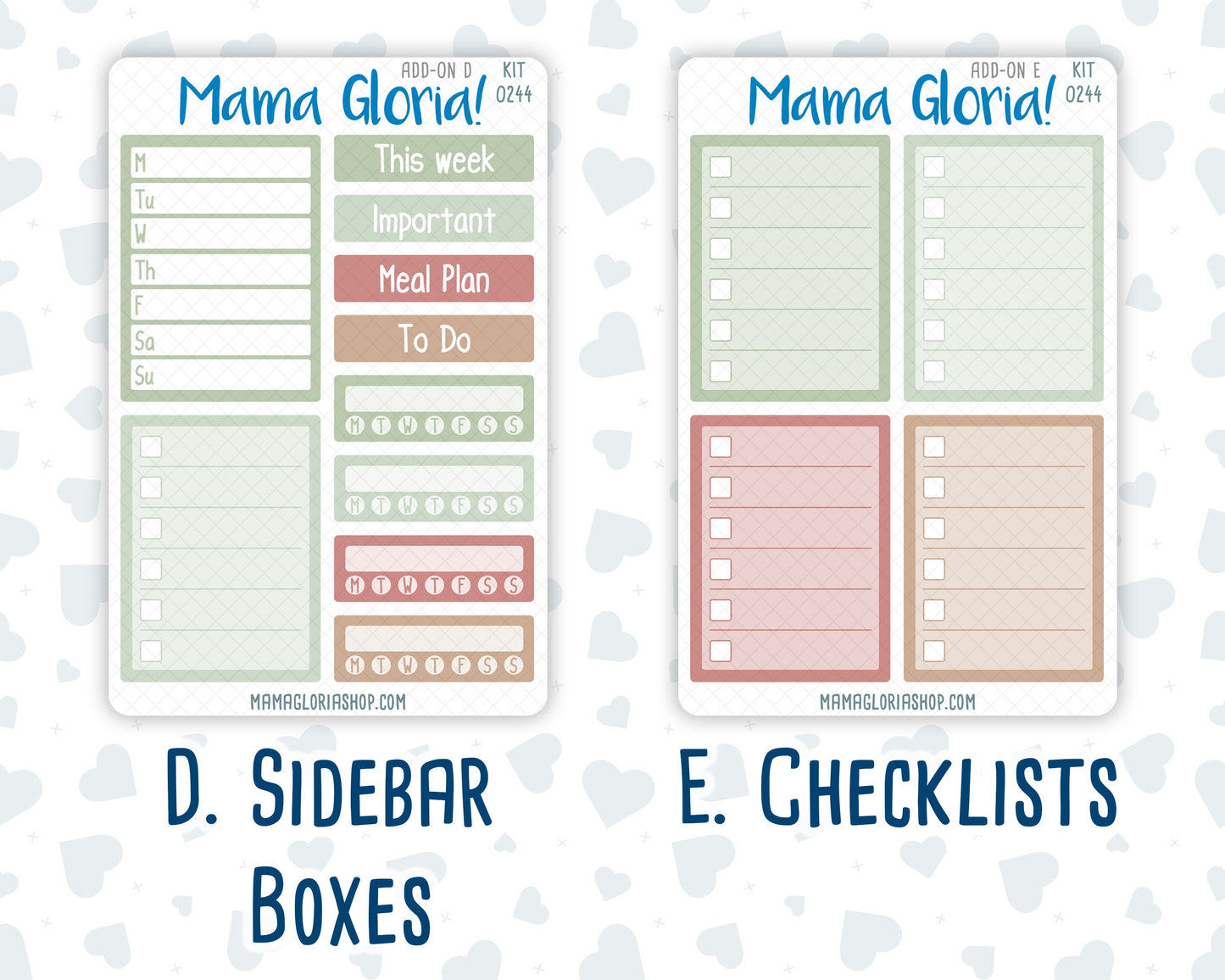 Kit 0244 - Add Ons - December - Santas Village - Planner Stickers