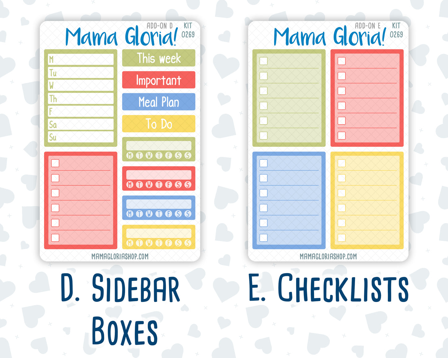 Kit 0269 - Add Ons - June - Dolce Mare - Planner Stickers