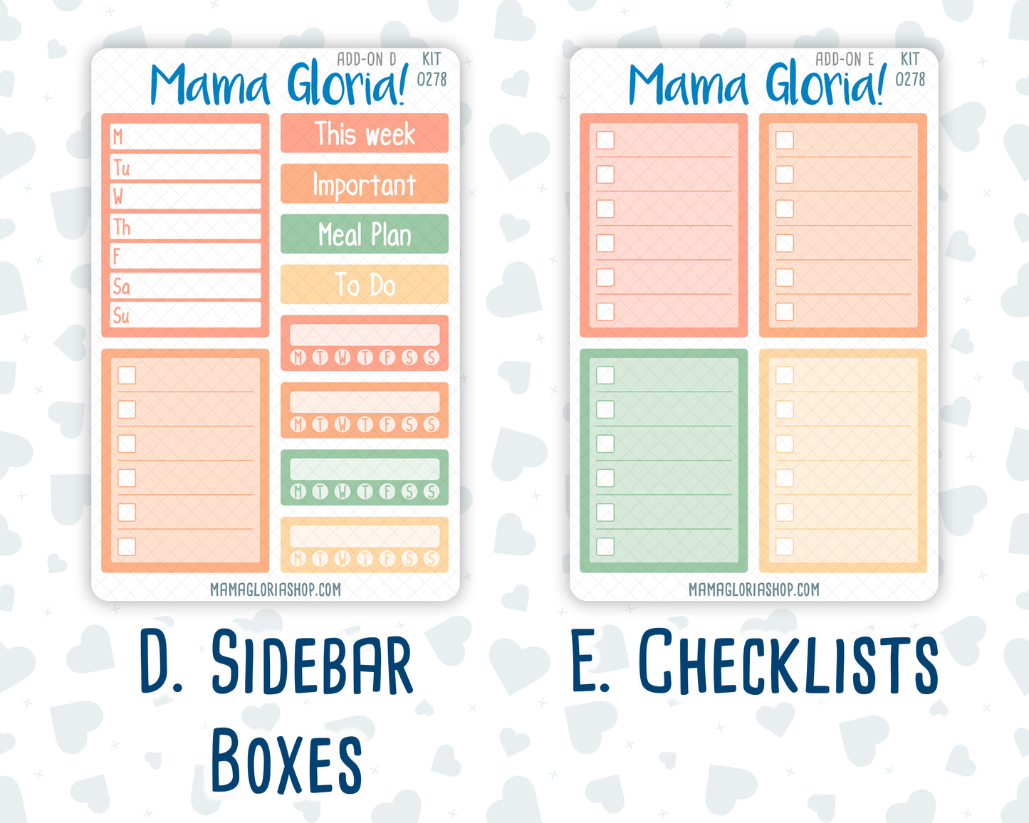 Kit 0278 - Add Ons - August - Oops, All Peaches - Planner Stickers