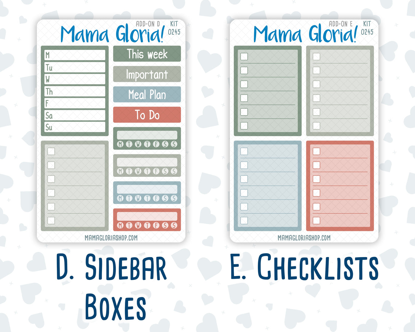 Kit 0245 - Add Ons - December - Vintage Christmas - Planner Stickers