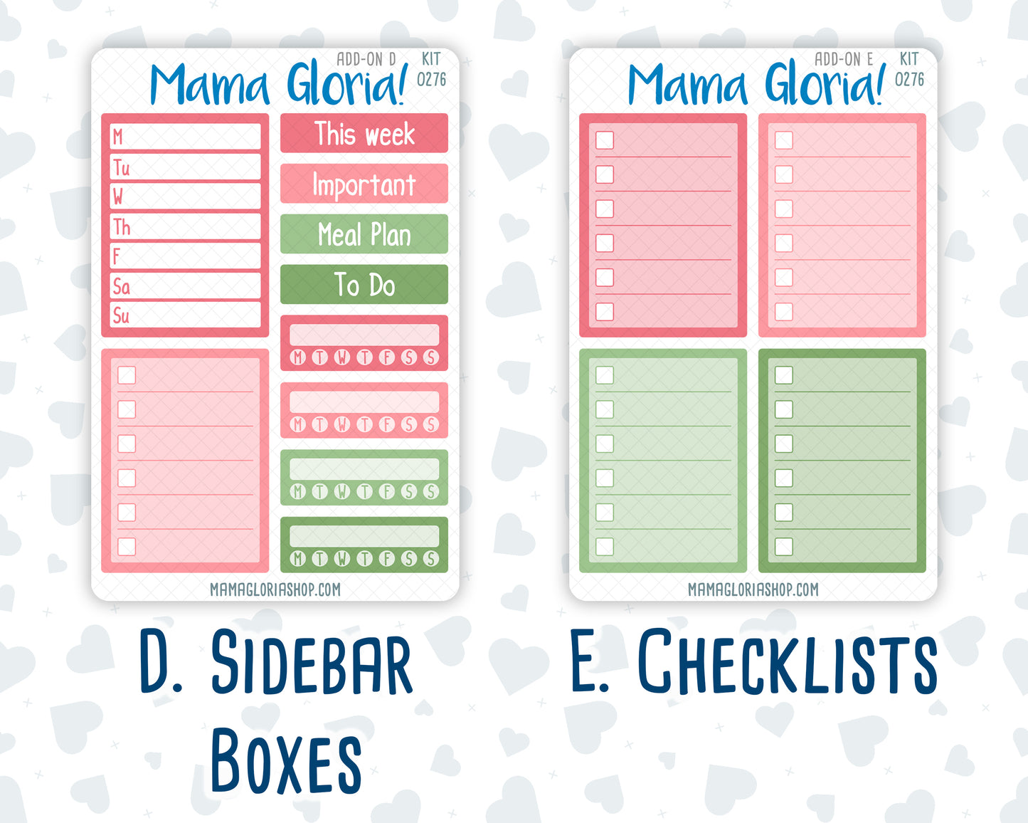 Kit 0276 - Add Ons - July - Melon Crush - Planner Stickers