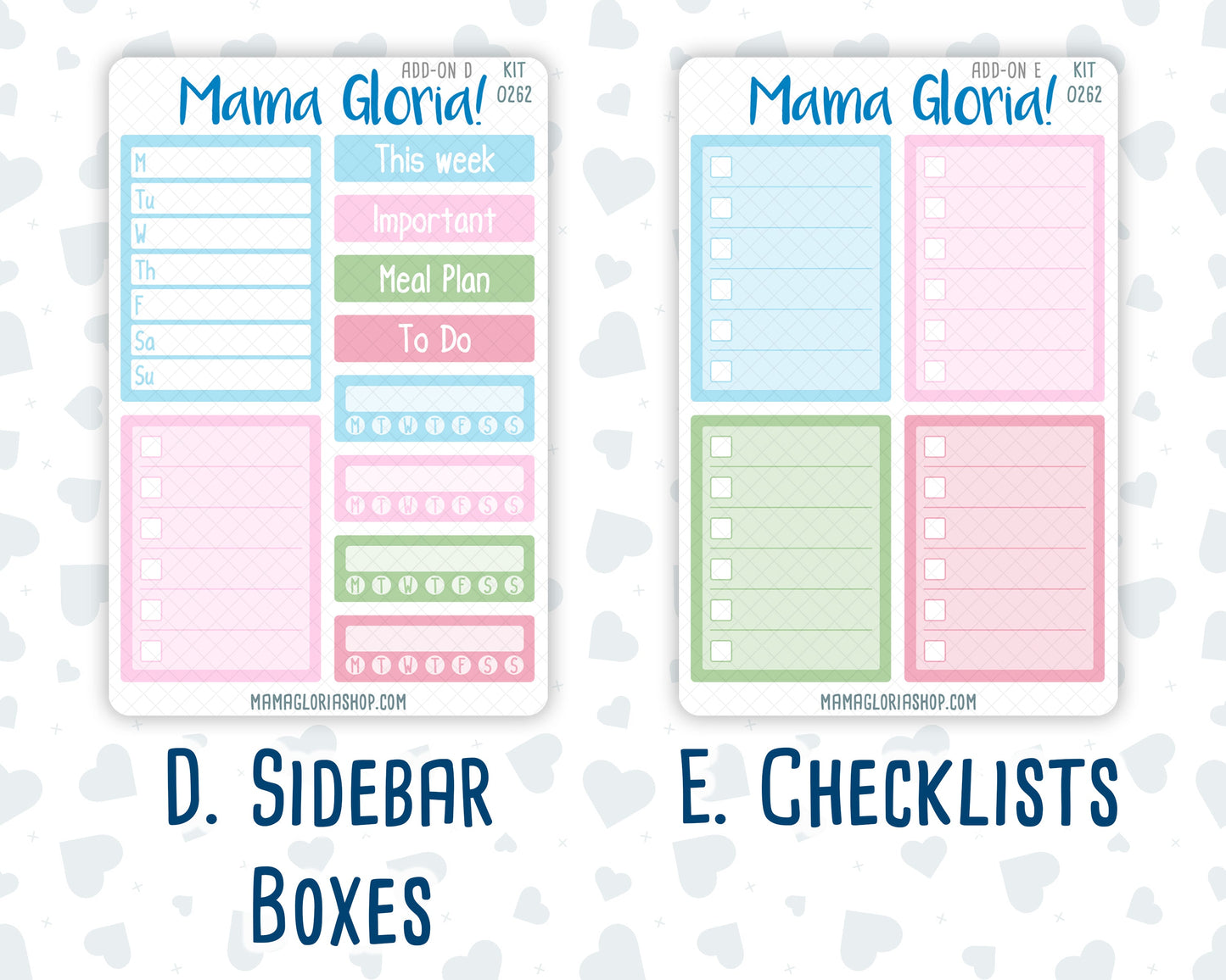 Kit 0262 - Add Ons - April - Spring Puffs - Planner Stickers