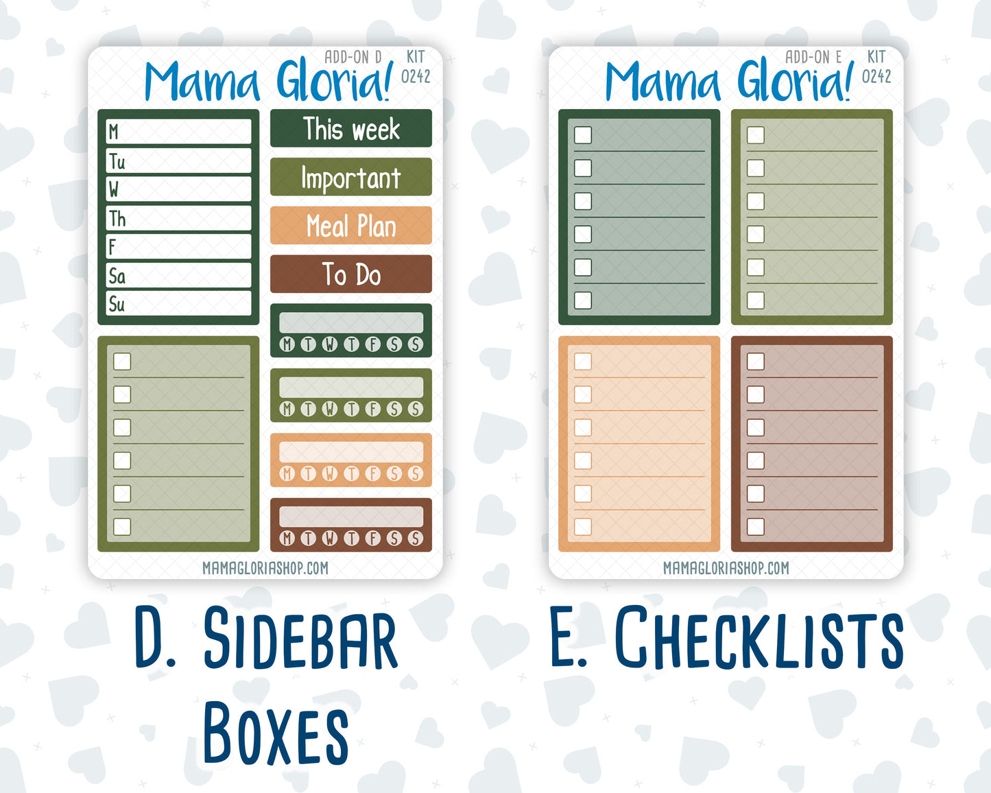 Kit 0242 - Add Ons - November - Cottage Autumn - Planner Stickers