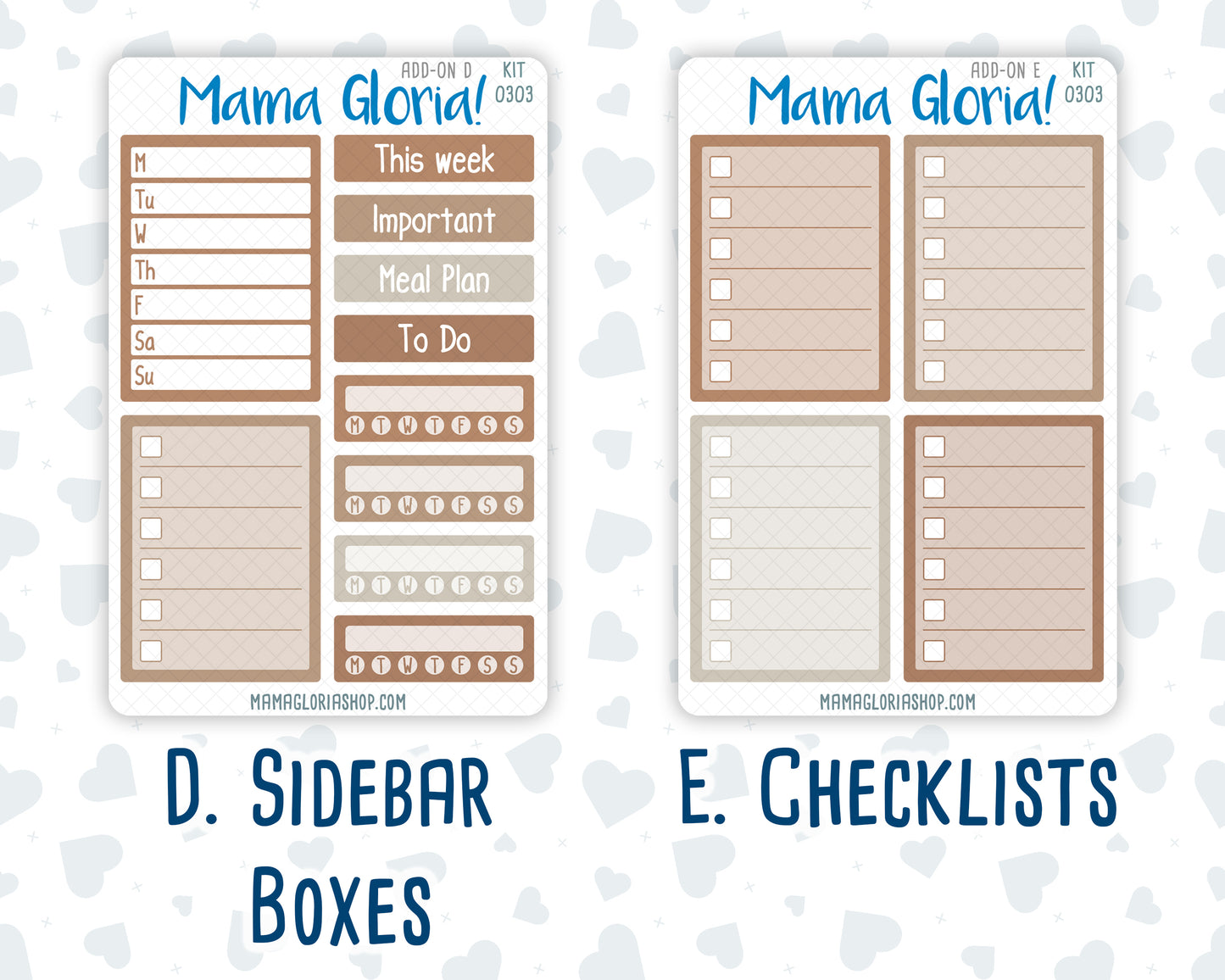 Kit 0303 - Add Ons - November - Into The Woods - Planner Stickers