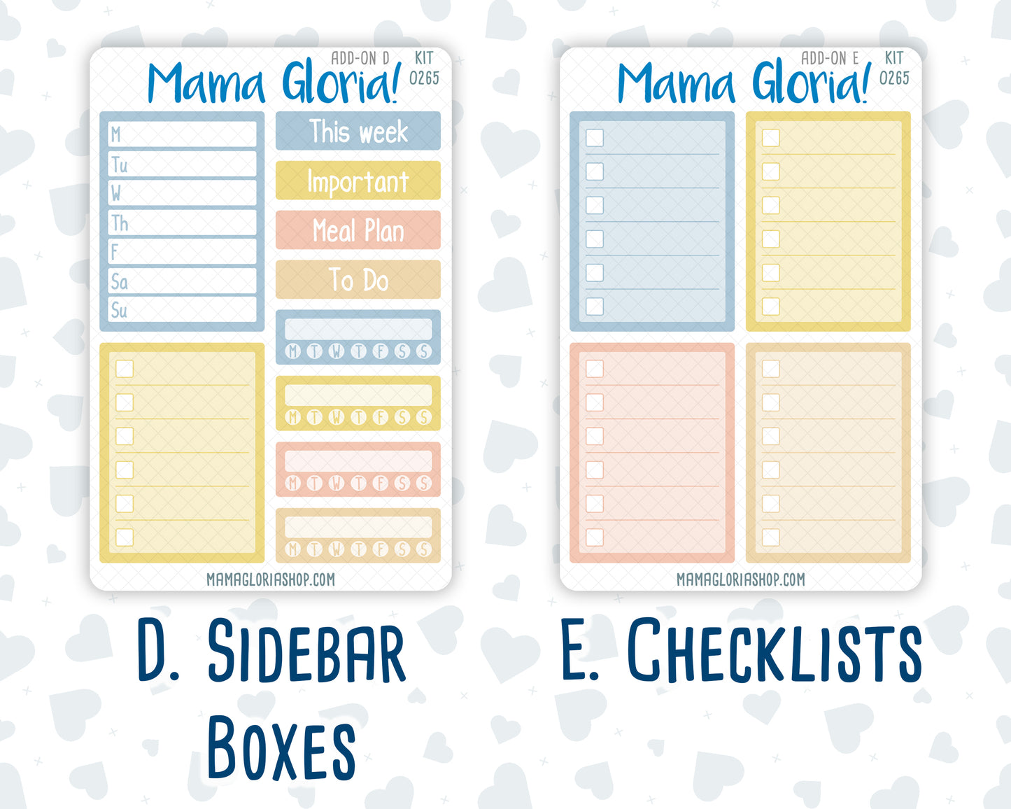 Kit 0265 - Add Ons - May - Honeybee Sky - Planner Stickers