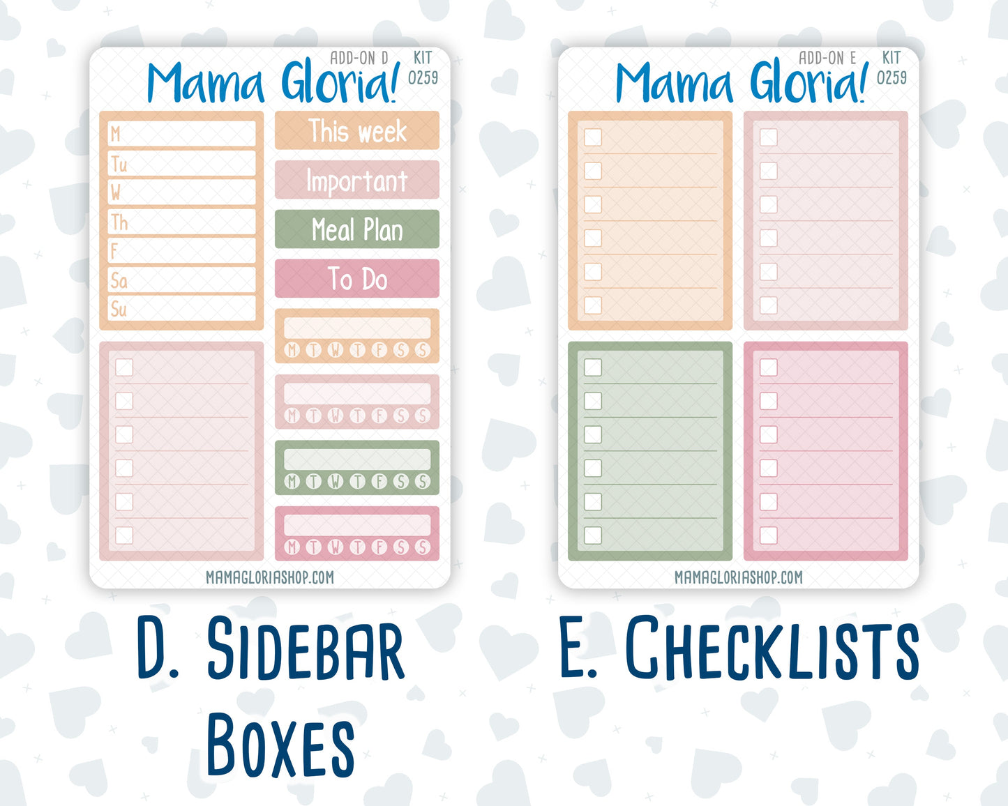 Kit 0259 - Add Ons - March - Spring Garden Chores - Planner Stickers
