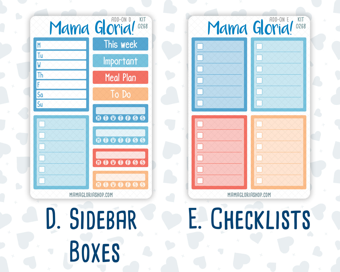 Kit 0268 - Add Ons - June - Sea Sweeties - Planner Stickers