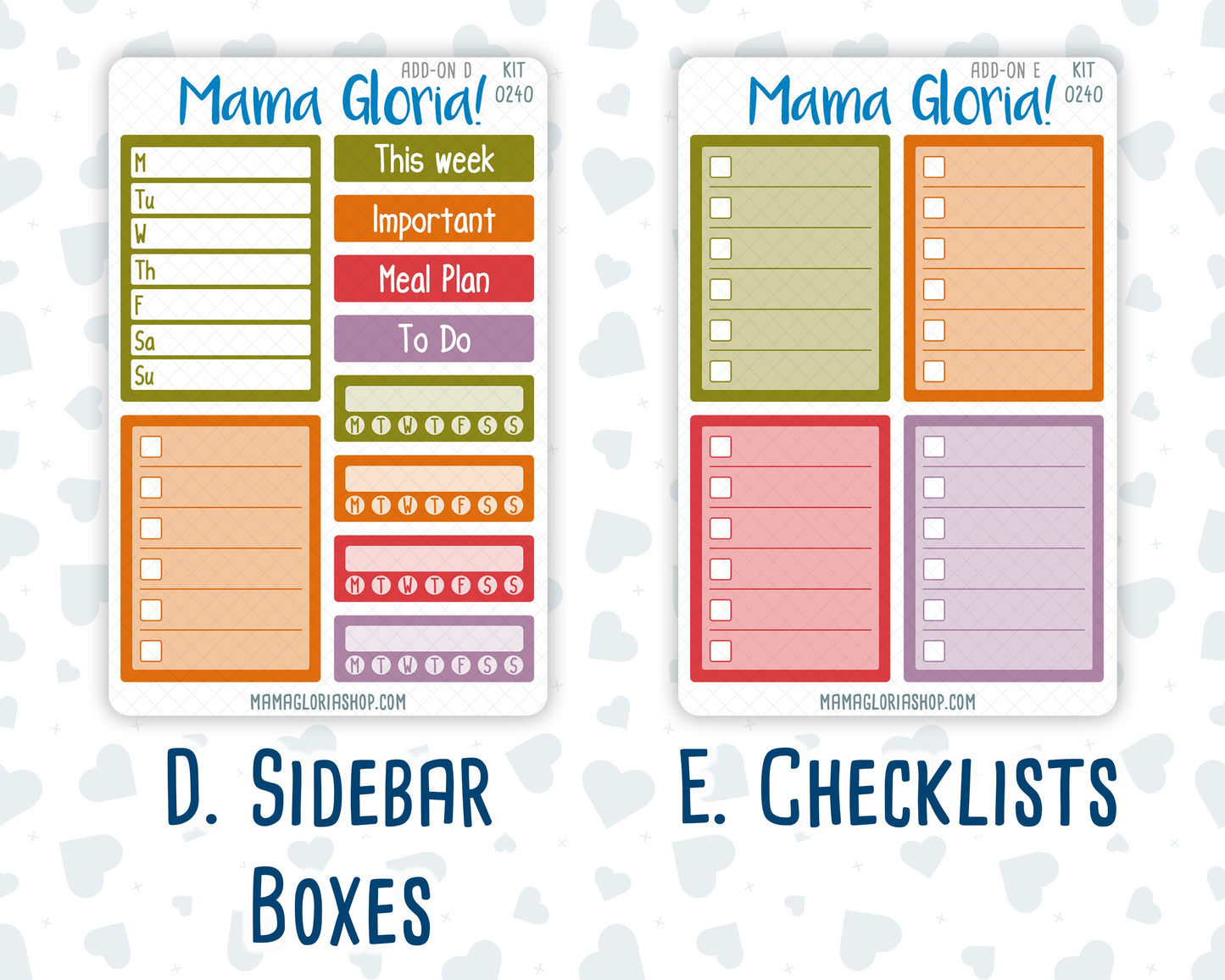 Kit 0240 - Add Ons - November - Cozy Thanksgiving - Planner Stickers