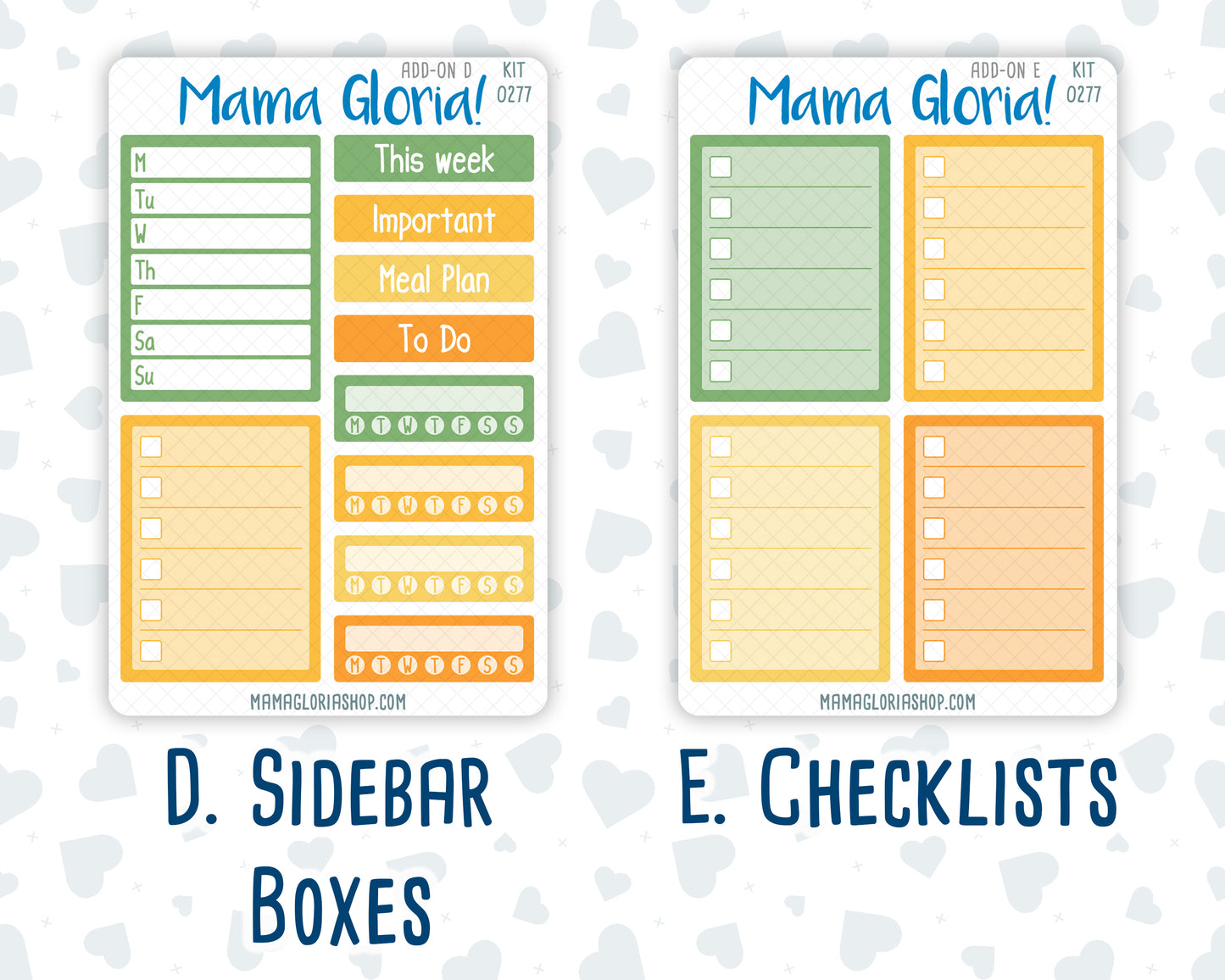 Kit 0277 - Add Ons - August - Sunflower Drama Club - Planner Stickers