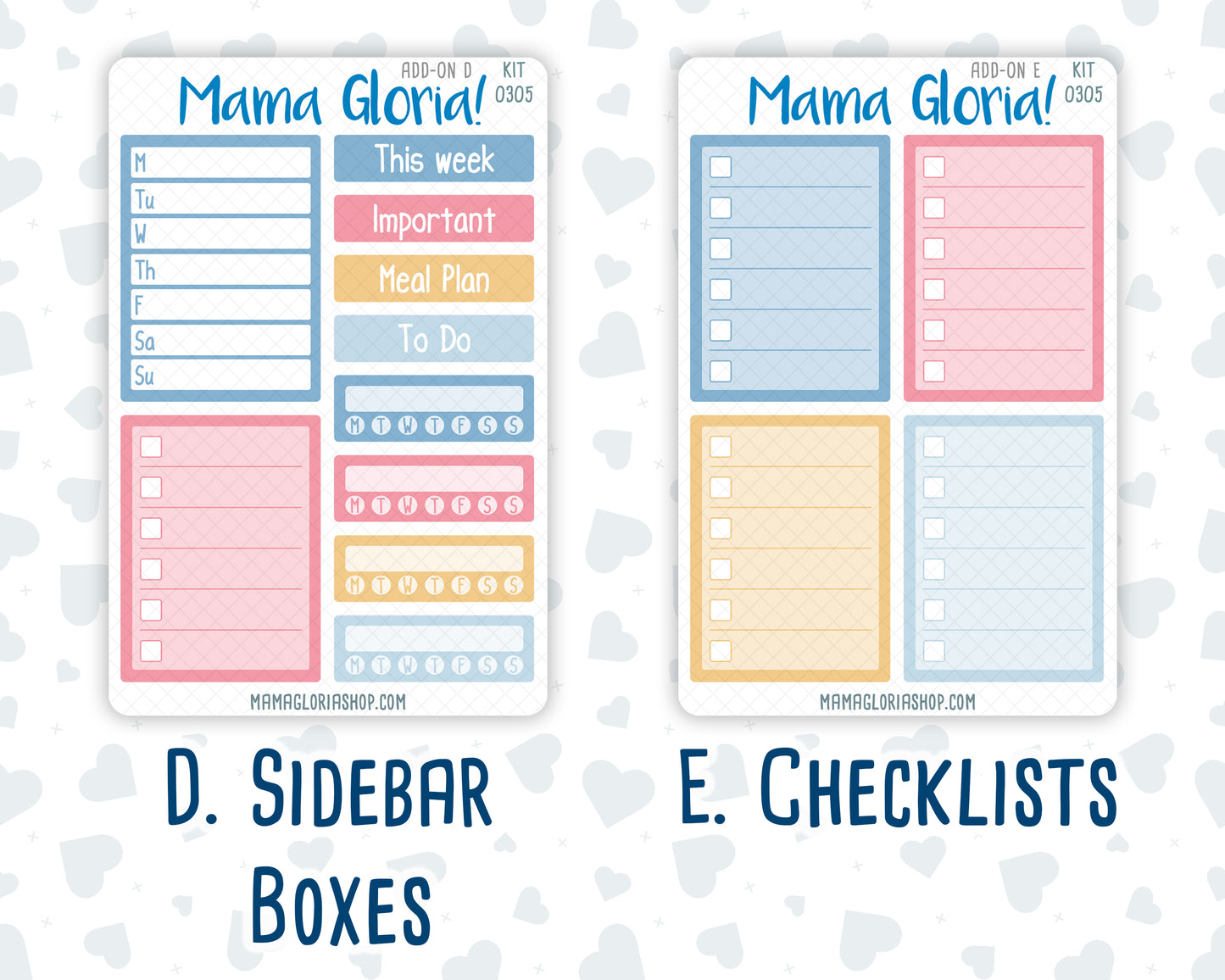 Kit 0305 - Add Ons - December - Sugarplum Parade - Planner Stickers