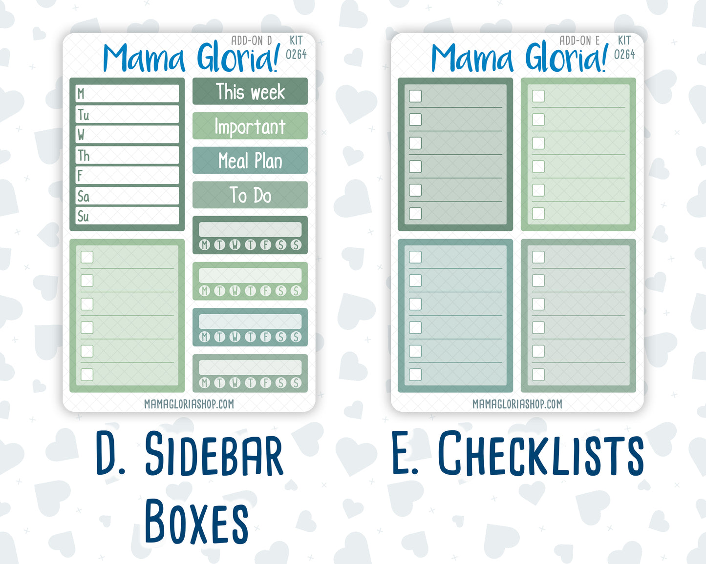 Kit 0264 - Add Ons - May - Spring Walk - Planner Stickers