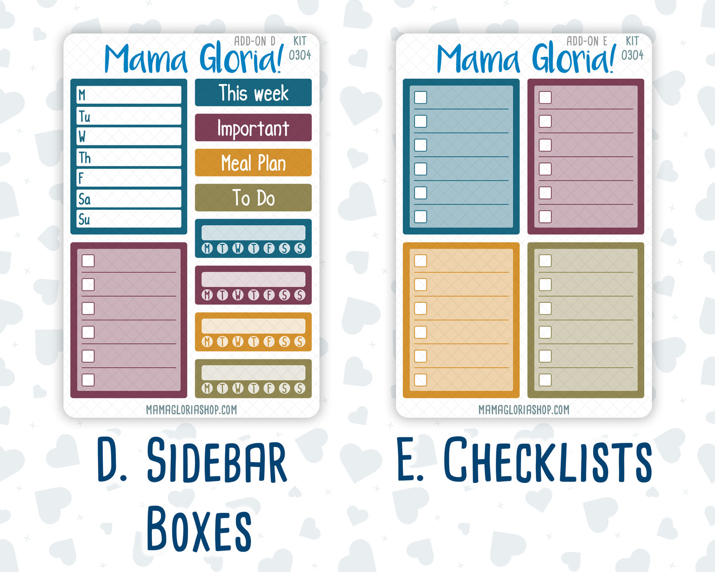 Kit 0304 - Add Ons - November - Autumn In Bloom - Planner Stickers