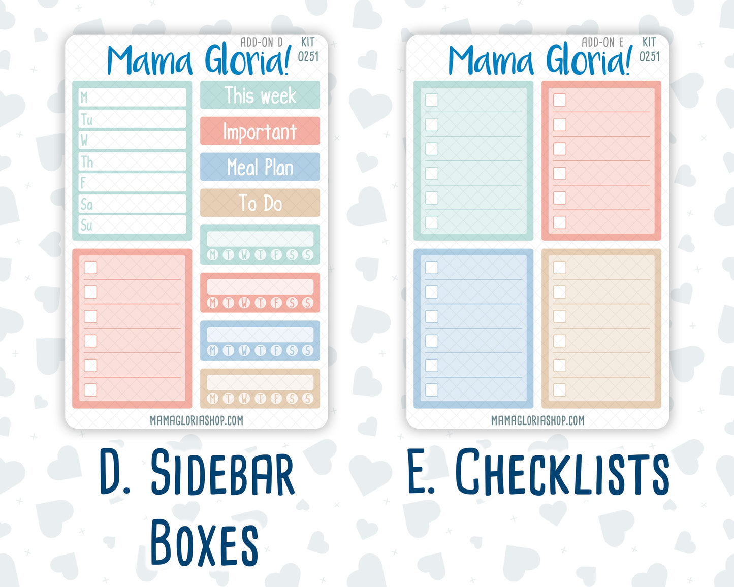 Kit 0251 - Add Ons - January - Pine & Paws - Planner Stickers