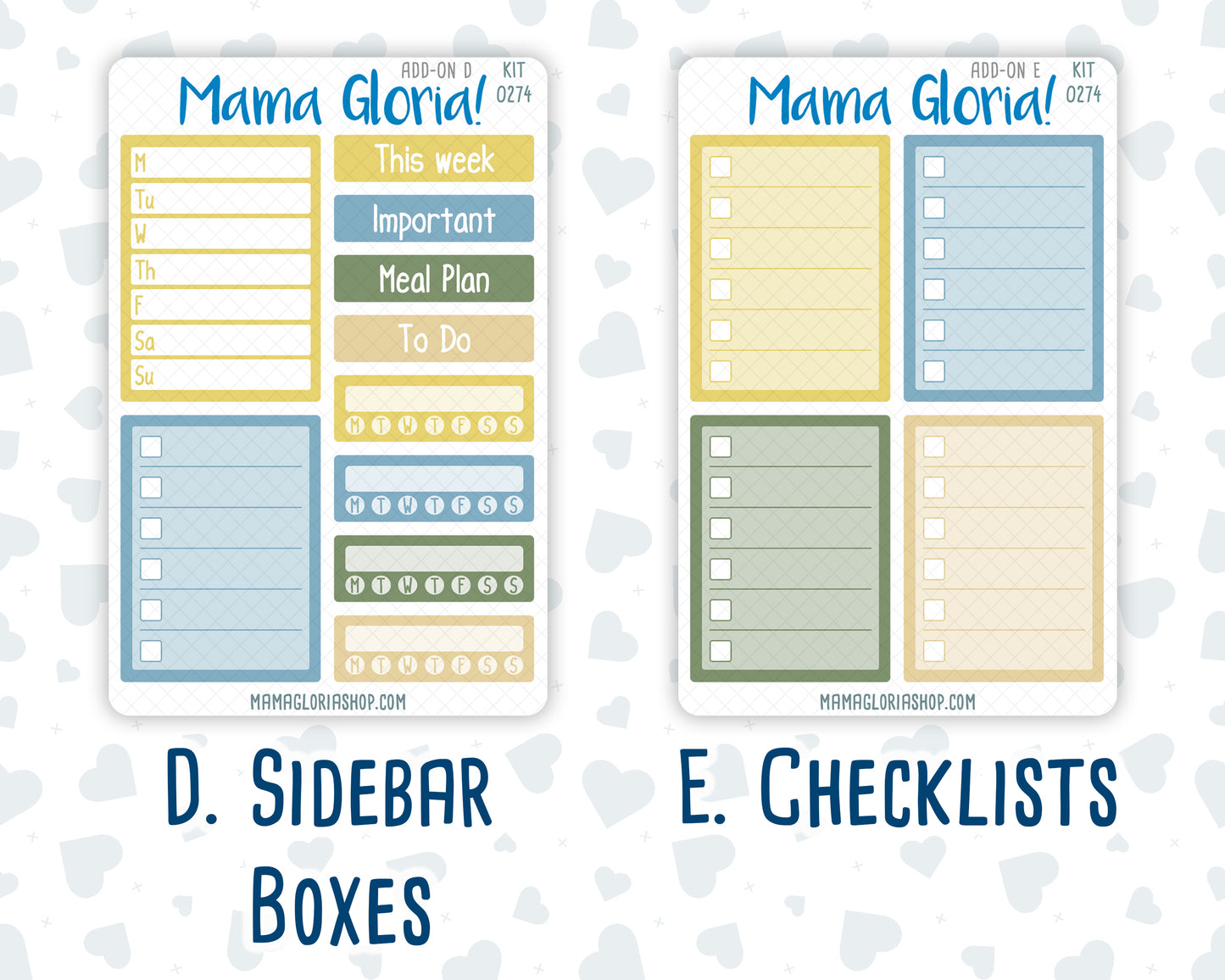 Kit 0274 - Add Ons - July - Sunny Lemon Shore - Planner Stickers