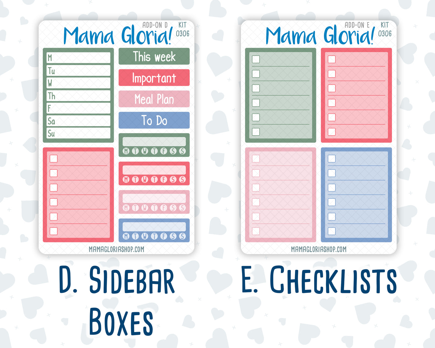 Kit 0306 - Add Ons - December - Jolly Mischief - Planner Stickers
