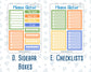 Kit 0229 - Add Ons - August - Golden Faces - Planner Stickers