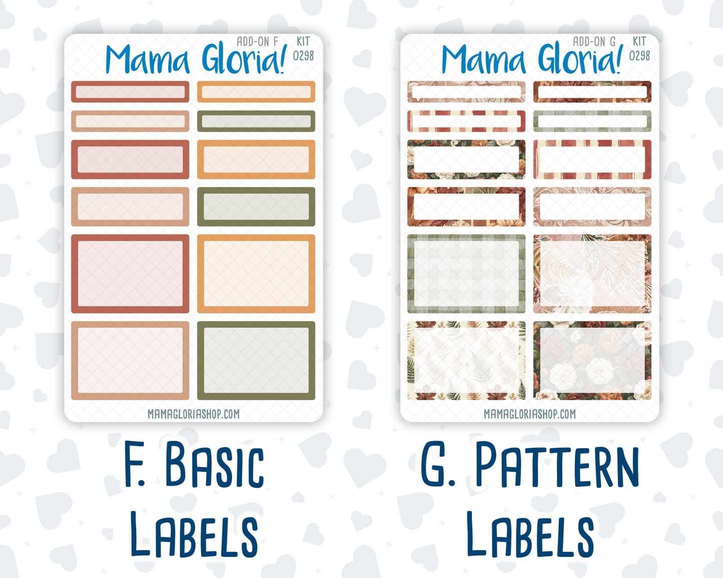 Kit 0298 - Add Ons - October - Velvet Bloom - Planner Stickers