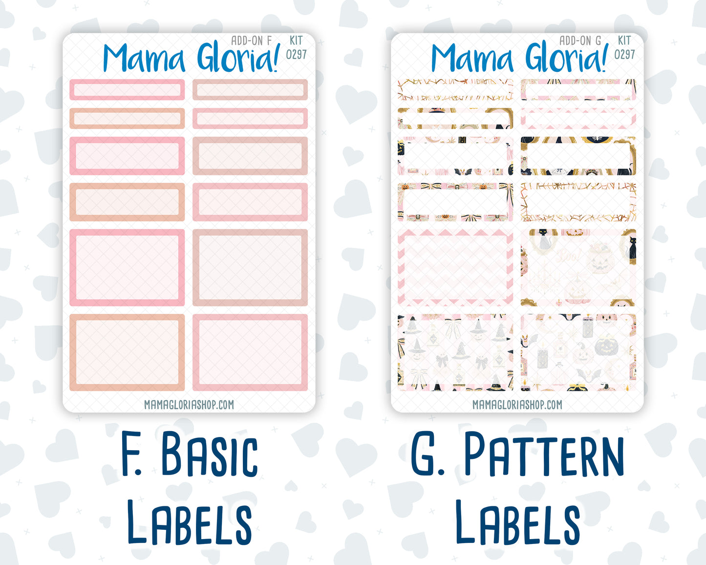 Kit 0297 - Add Ons - October - Pink Spell - Planner Stickers