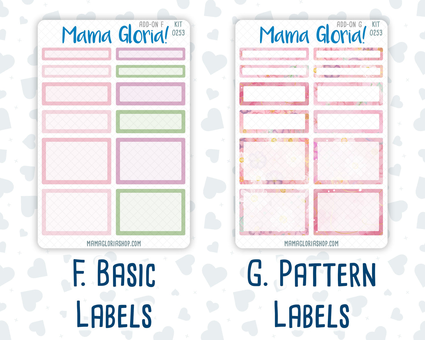 Kit 0253 - Add Ons - February - Rosy Daydreams - Planner Stickers