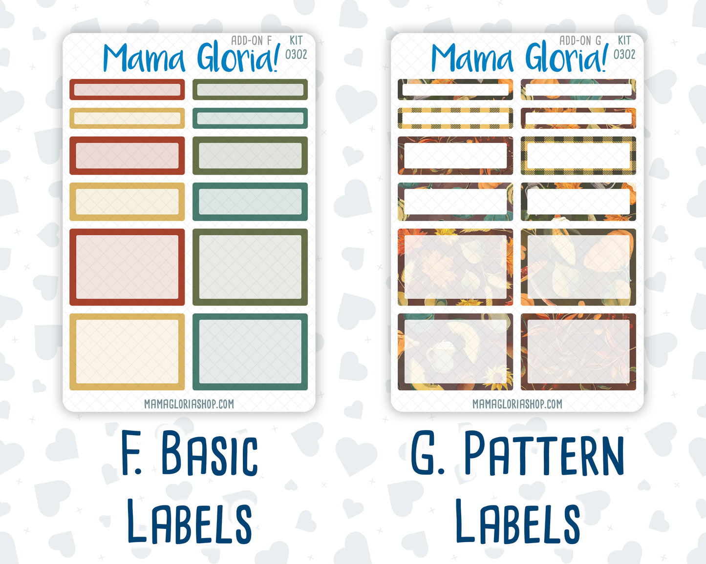 Kit 0302 - Add Ons - November - Thankful Season - Planner Stickers