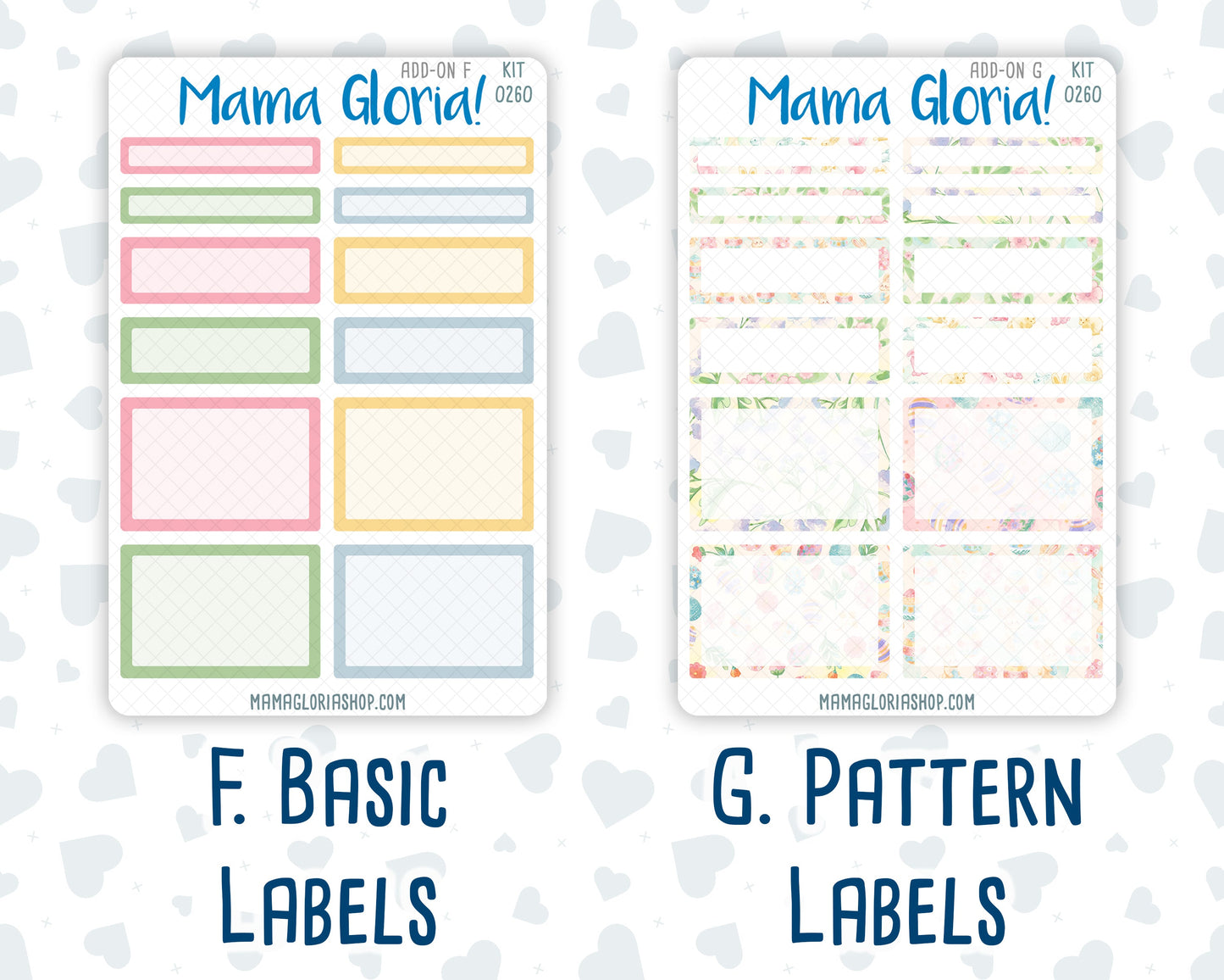Kit 0260 - Add Ons - April - Pastel Egg Hunt - Planner Stickers