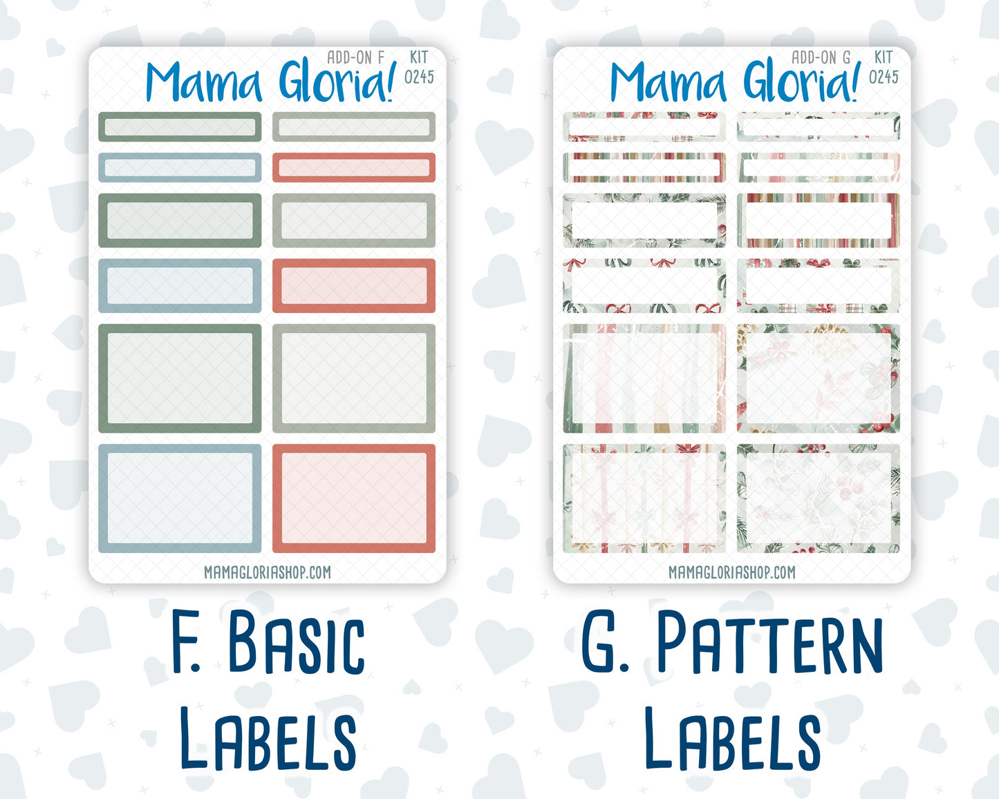 Kit 0245 - Add Ons - December - Vintage Christmas - Planner Stickers