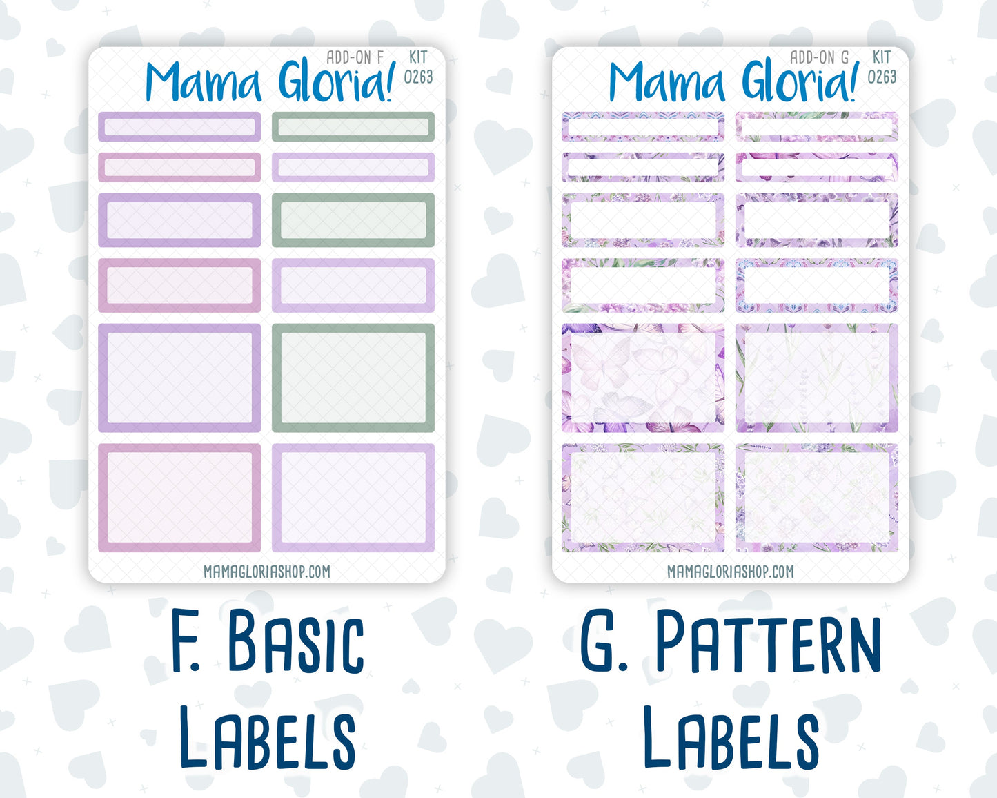 Kit 0263 - Add Ons - April - Lavender Drift - Planner Stickers
