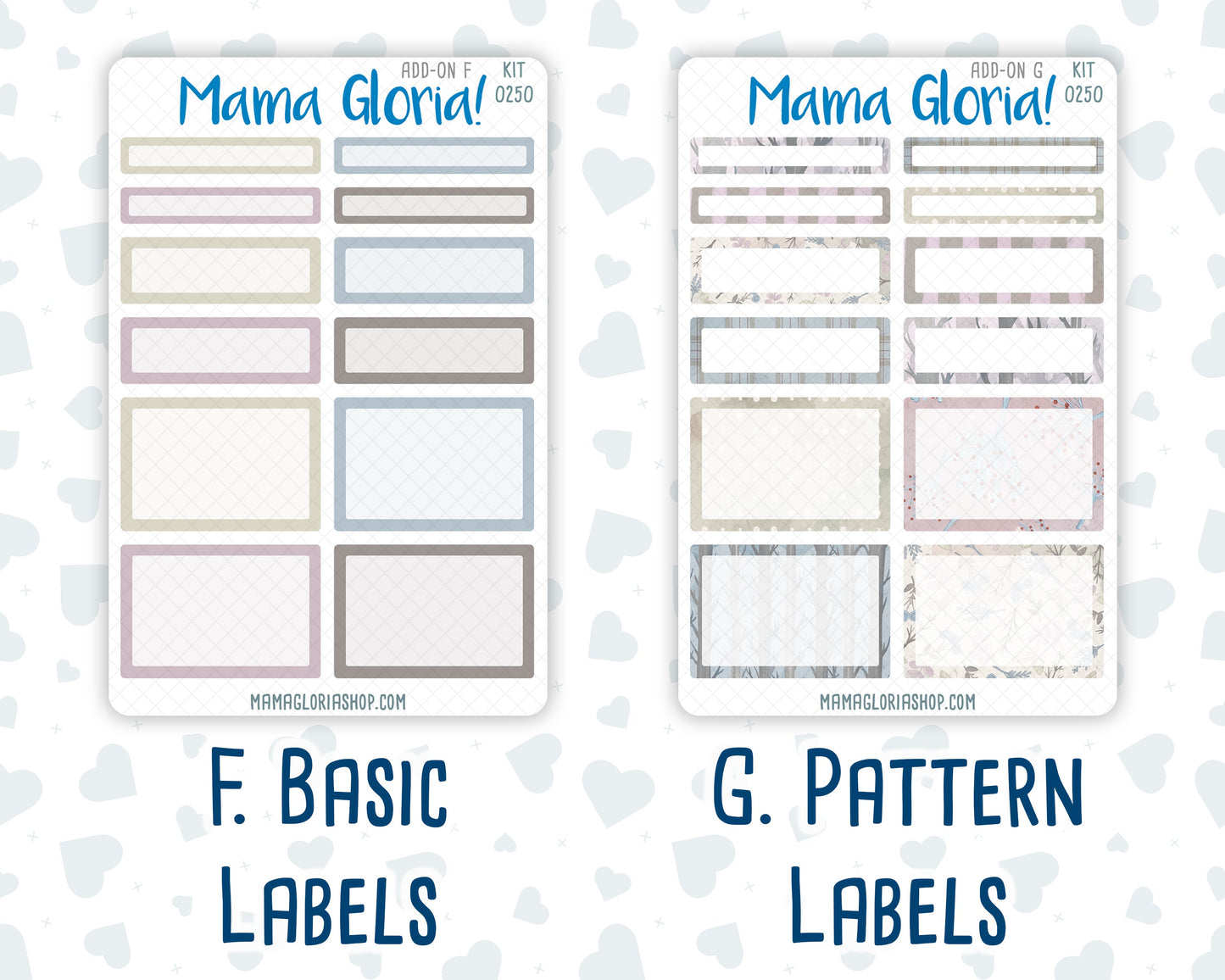 Kit 0250 - Add Ons - Quiet January - Planner Stickers