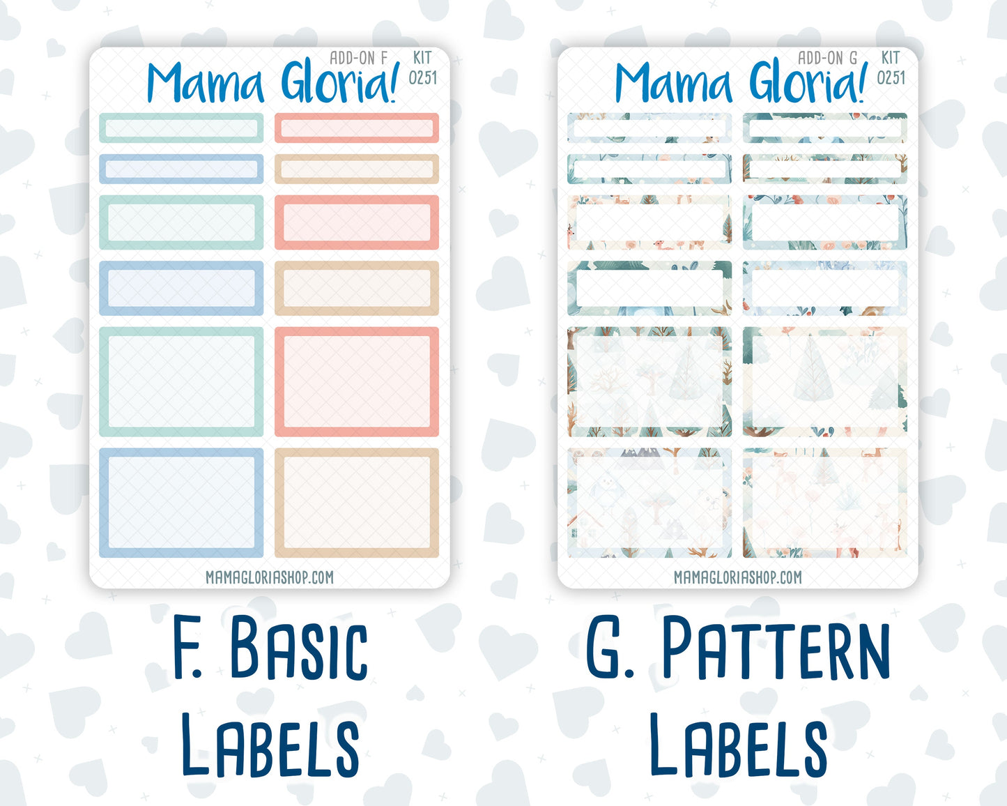 Kit 0251 - Add Ons - January - Pine & Paws - Planner Stickers