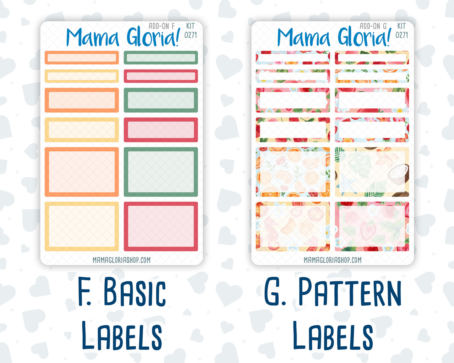 Kit 0271 - Add Ons - June - Strawberry Shore - Planner Stickers