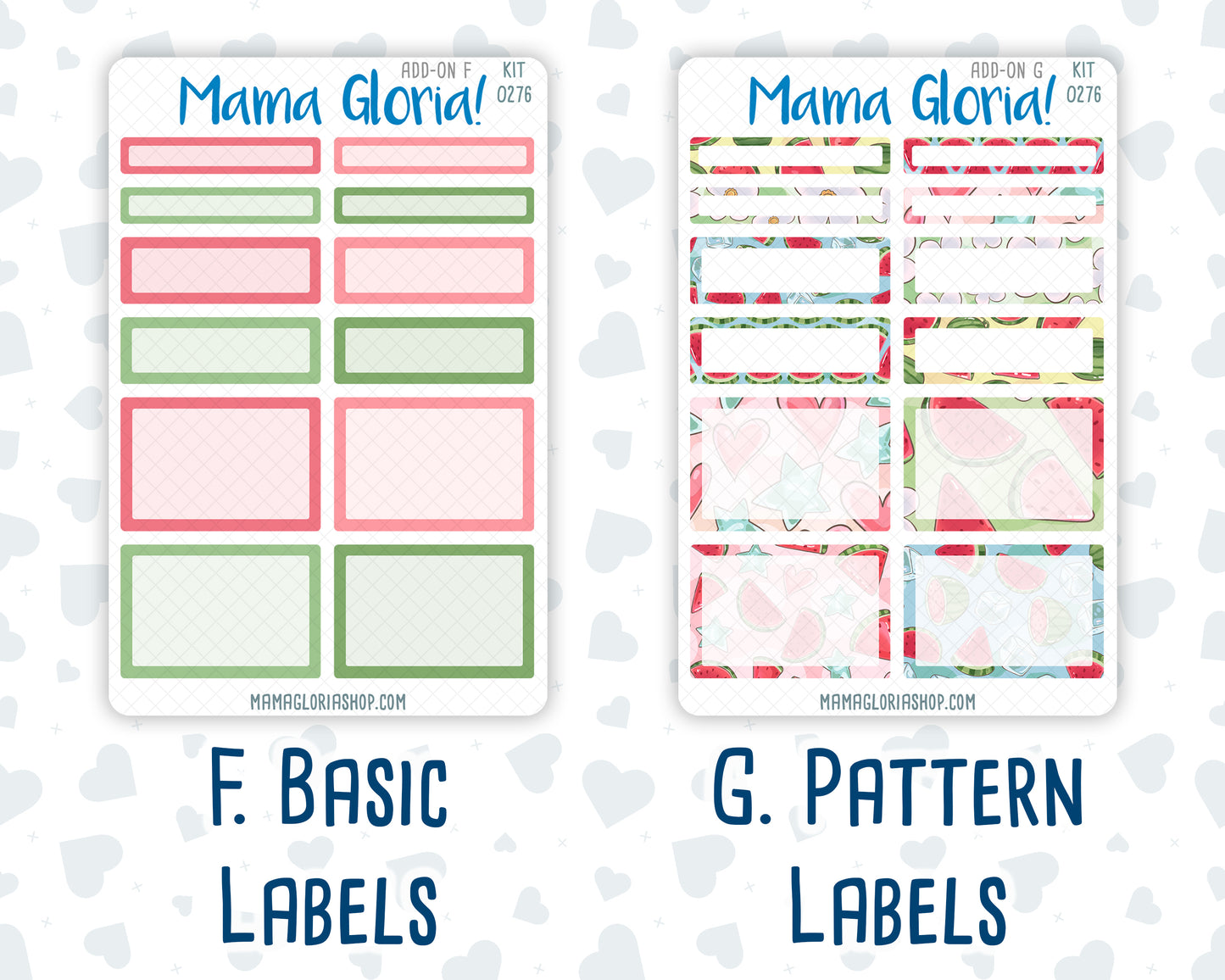 Kit 0276 - Add Ons - July - Melon Crush - Planner Stickers