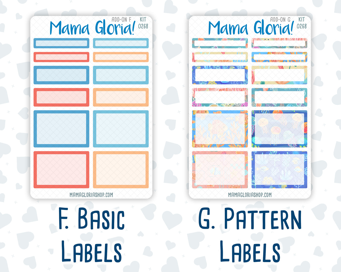 Kit 0268 - Add Ons - June - Sea Sweeties - Planner Stickers