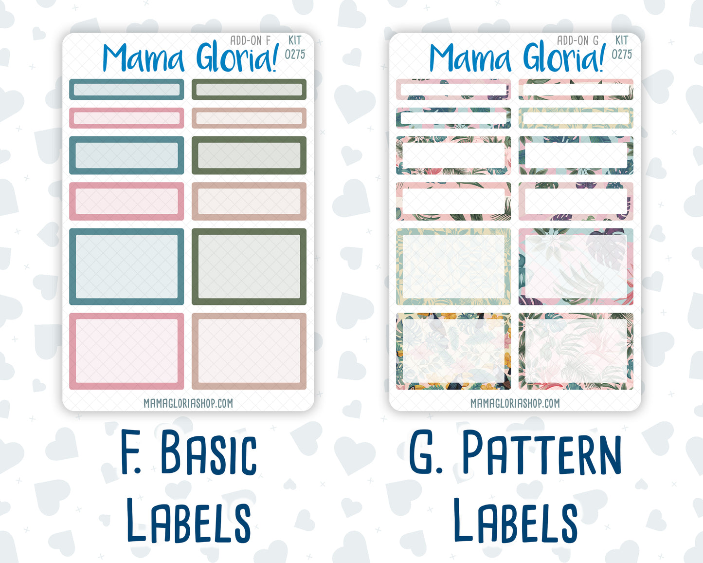 Kit 0275 - Add Ons - July - Tropical Safari Blush - Planner Stickers