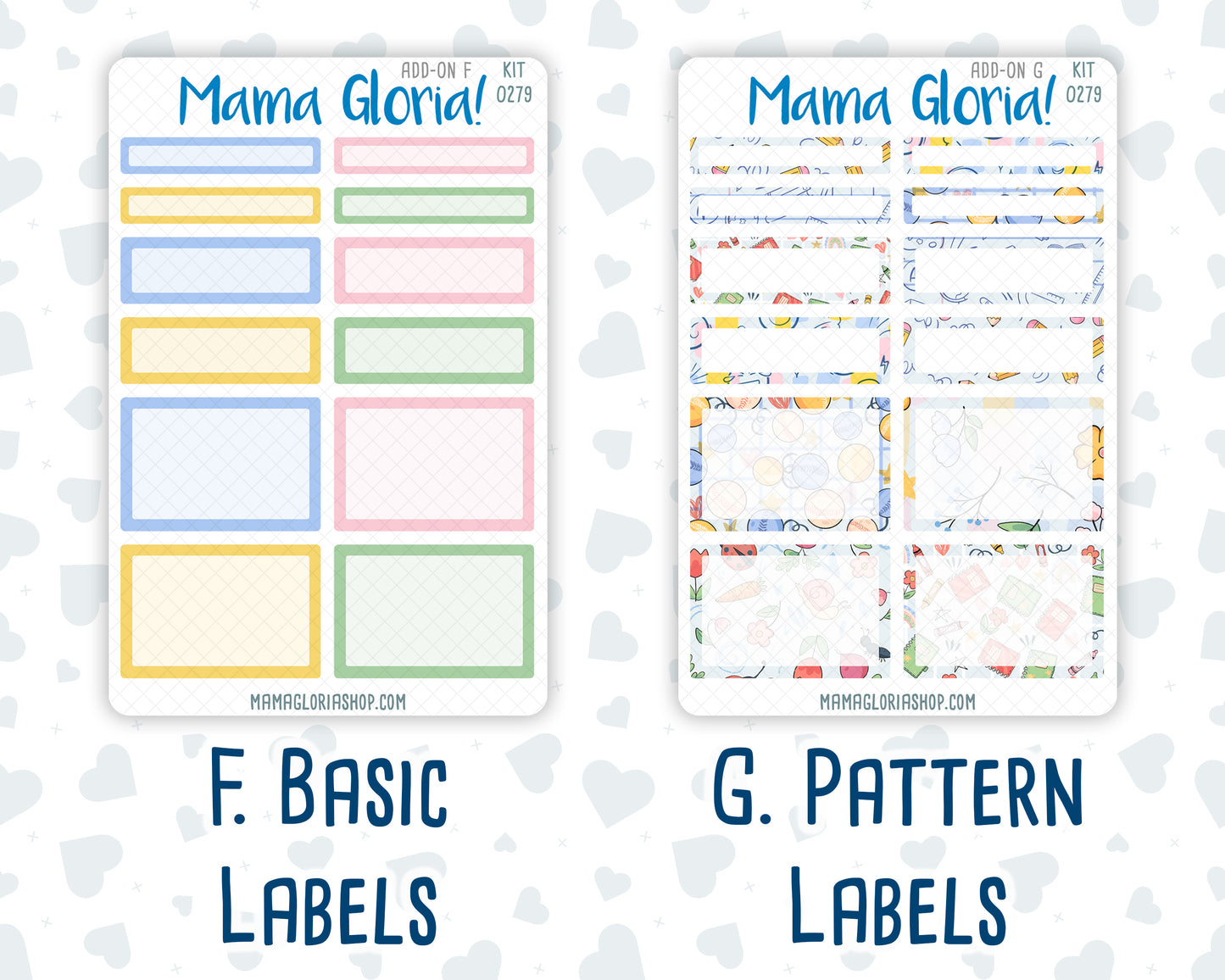Kit 0279 - Add Ons - August - Not Ready For School - Planner Stickers
