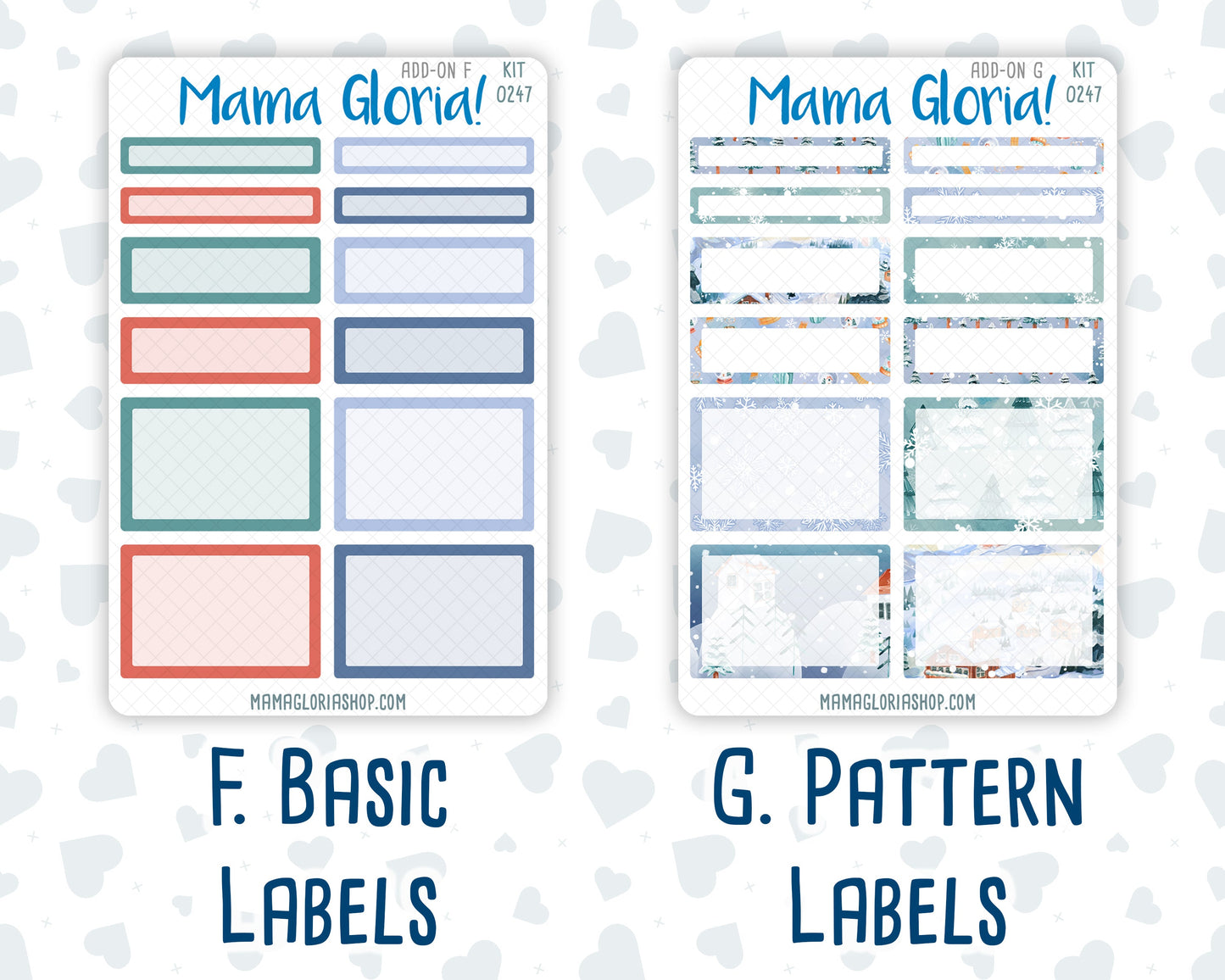 Kit 0247 - Add Ons - December - Snow Day Adventures - Planner Stickers