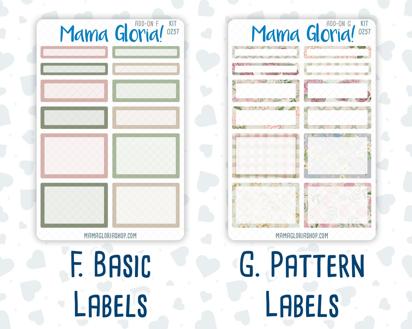Kit 0257 - Add Ons - March - Blush Garden - Planner Stickers