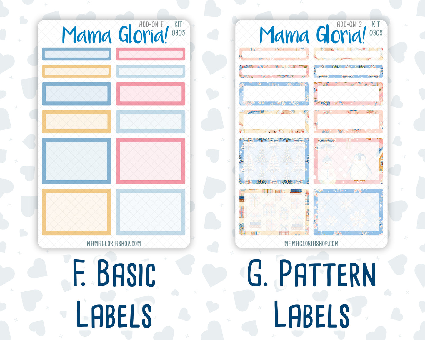 Kit 0305 - Add Ons - December - Sugarplum Parade - Planner Stickers