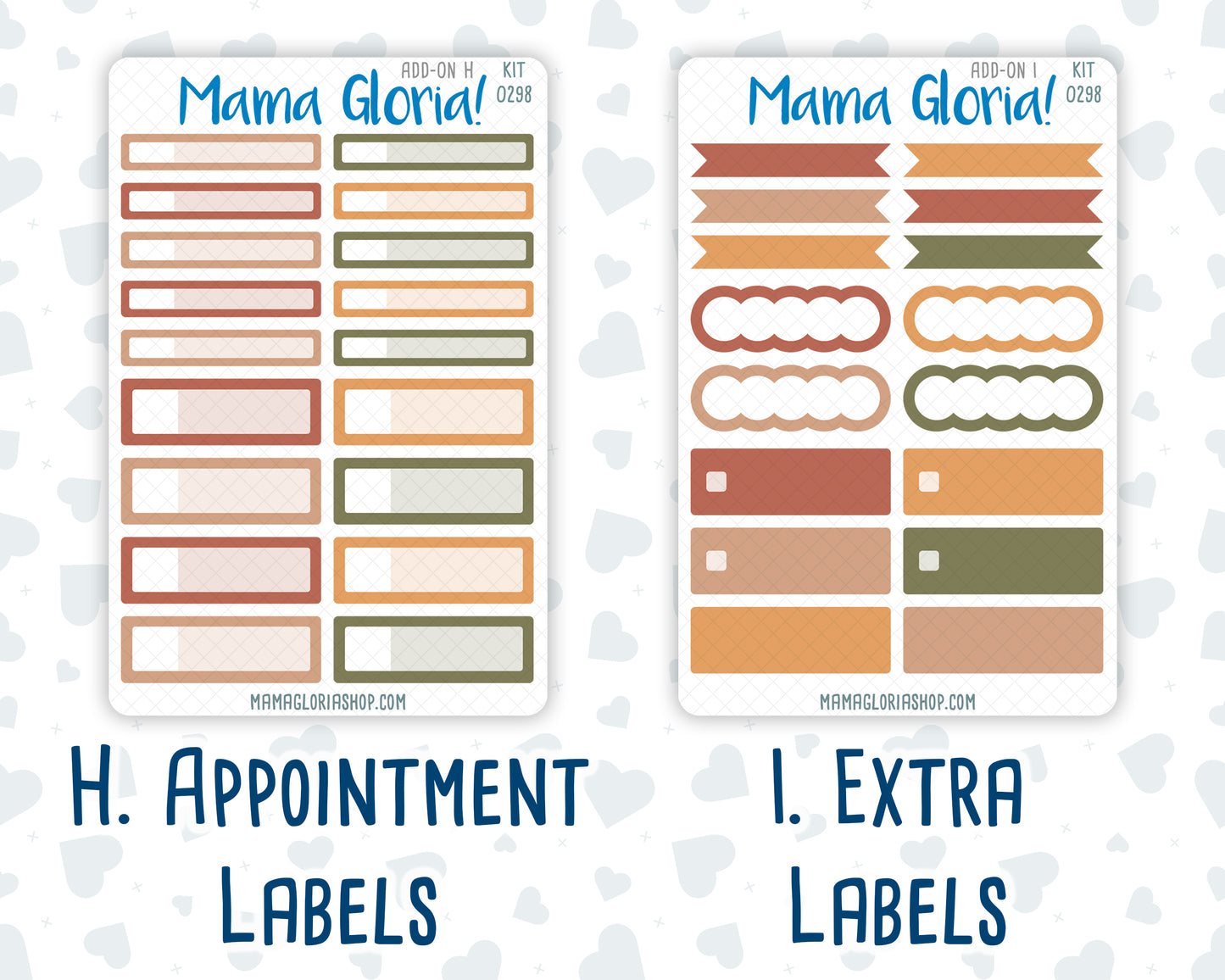 Kit 0298 - Add Ons - October - Velvet Bloom - Planner Stickers
