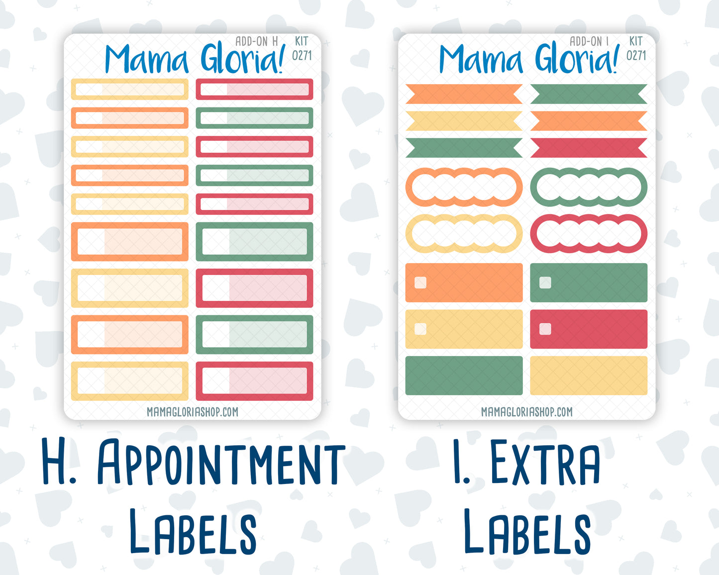 Kit 0271 - Add Ons - June - Strawberry Shore - Planner Stickers