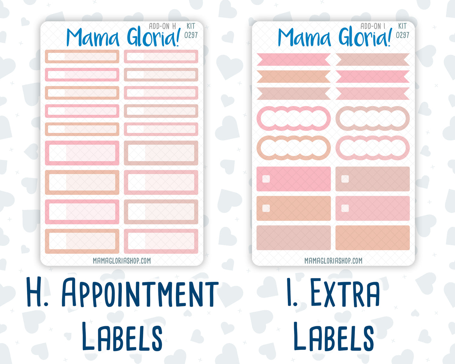 Kit 0297 - Add Ons - October - Pink Spell - Planner Stickers