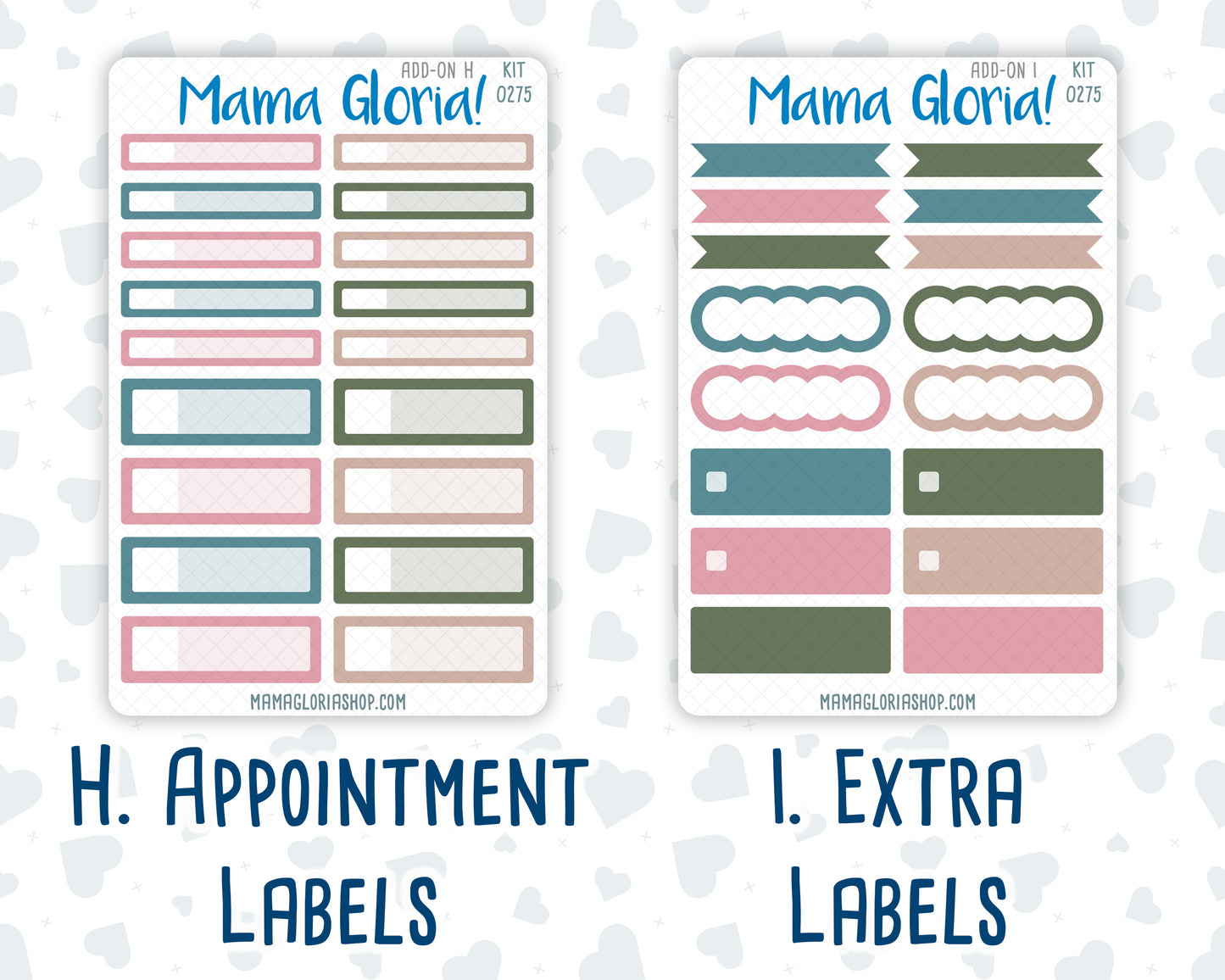 Kit 0275 - Add Ons - July - Tropical Safari Blush - Planner Stickers