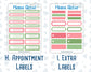 Kit 0276 - Add Ons - July - Melon Crush - Planner Stickers