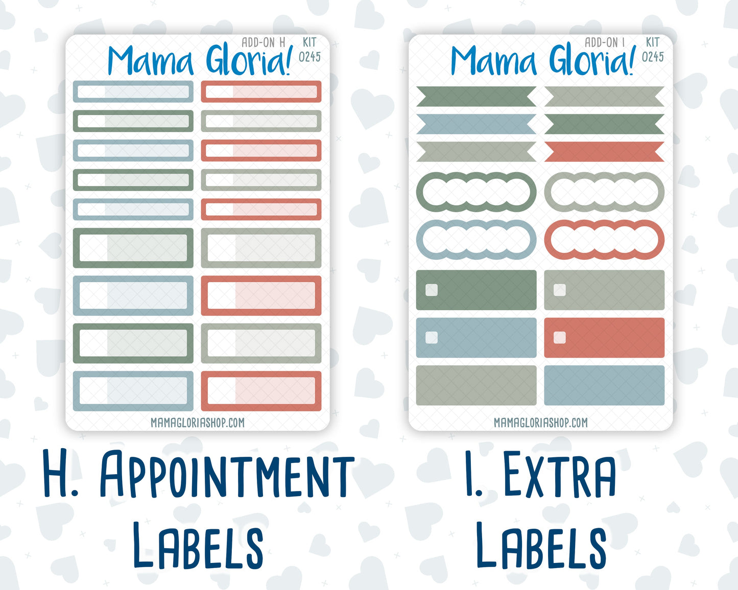Kit 0245 - Add Ons - December - Vintage Christmas - Planner Stickers